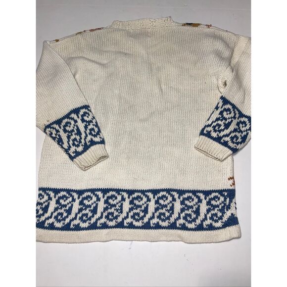 Heirloom Collectibles Sweater Floral 90s Vintage Cotton‎ Ramie Sz Small - Picture 5 of 8